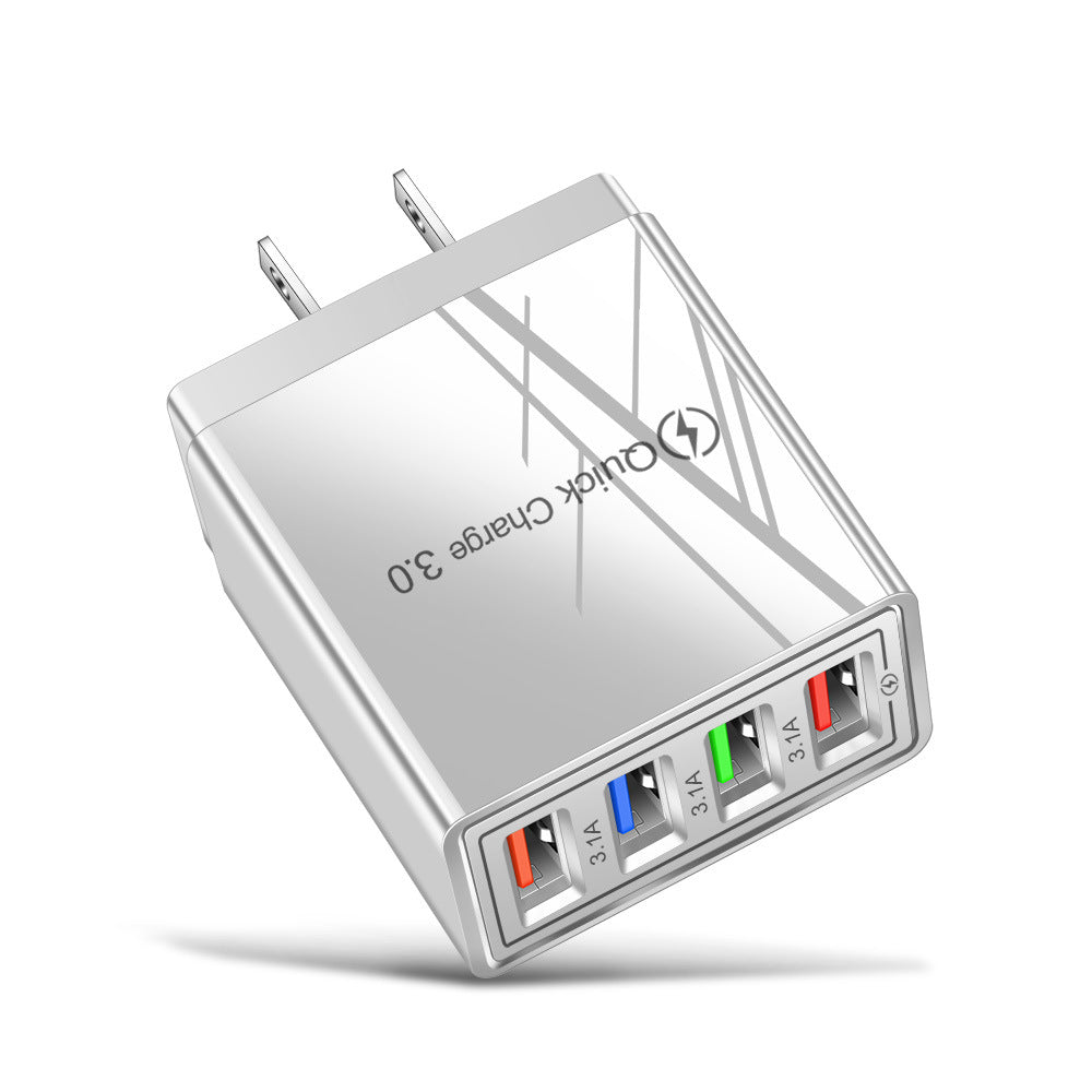 USB Charger Quick Charge 3.0 4 Phone Adapter For 