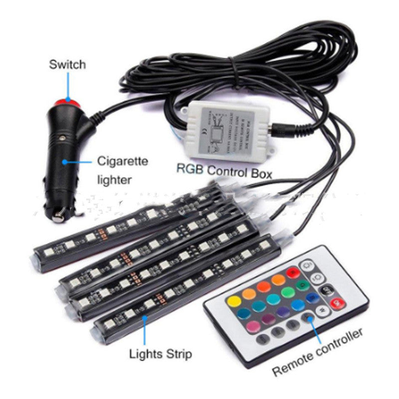 Car Interior LED Ambient Foot Light RGB