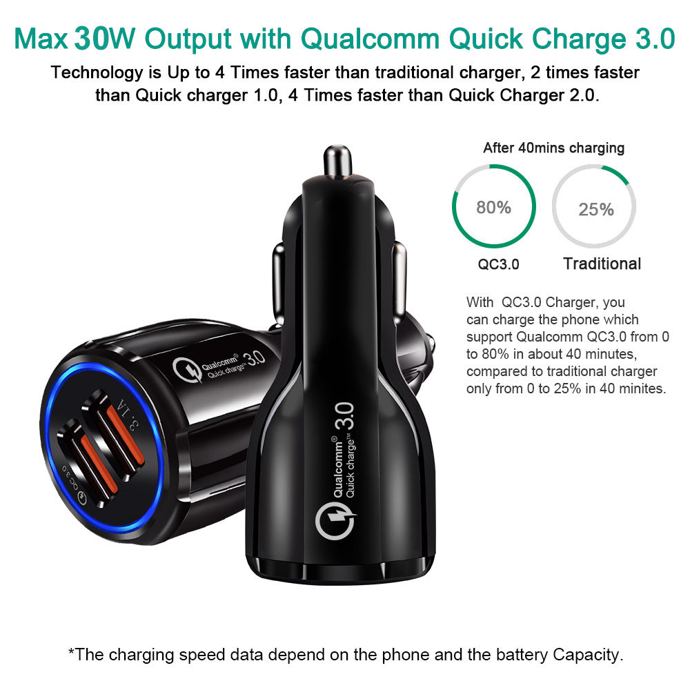 Car Charger 6.0A Light Usb Car Charger Fast Charge Mobile 