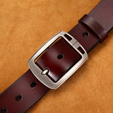 Leather Cowskin Vintage Jean Belt Pin Buckle