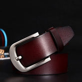 Leather Cowskin Vintage Jean Belt Pin Buckle