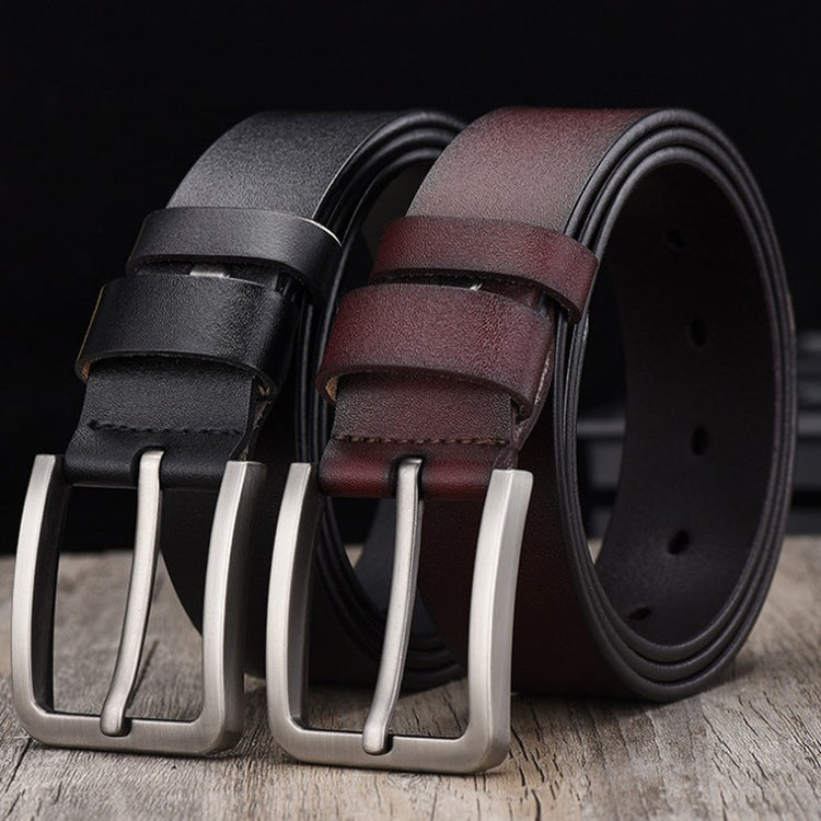 Leather Cowskin Vintage Jean Belt Pin Buckle