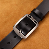 Leather Cowskin Vintage Jean Belt Pin Buckle