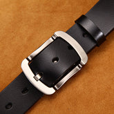 Leather Cowskin Vintage Jean Belt Pin Buckle