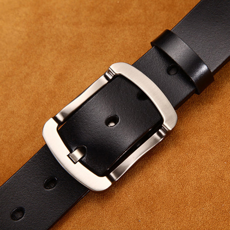 Leather Cowskin Vintage Jean Belt Pin Buckle