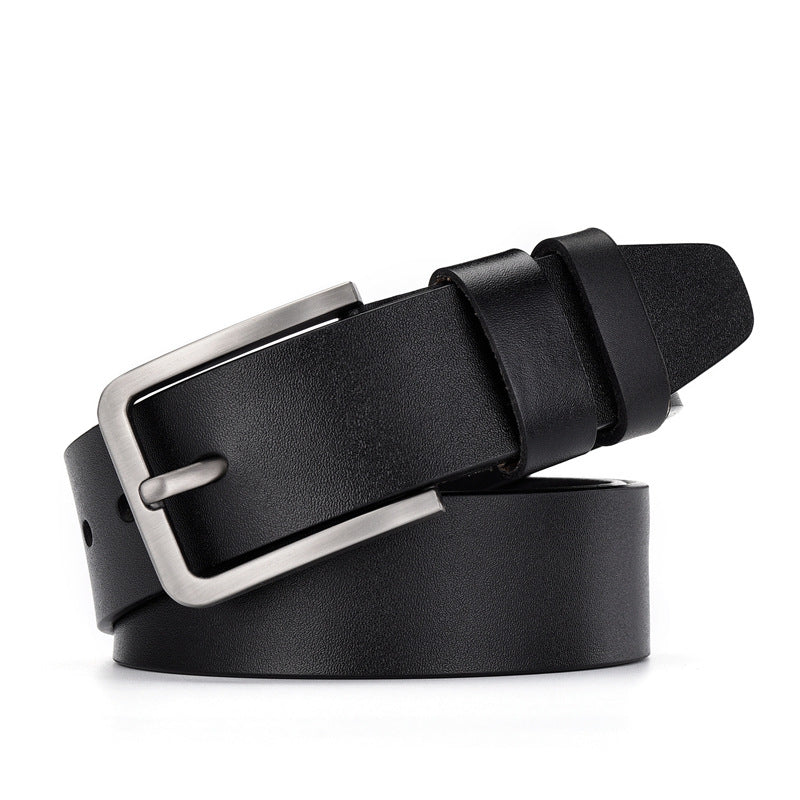Leather Cowskin Vintage Jean Belt Pin Buckle