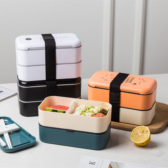 Double-layer Lunch Box Lunch Box Plastic Large Capacity
