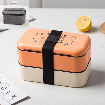 Double-layer Lunch Box Lunch Box Plastic Large Capacity