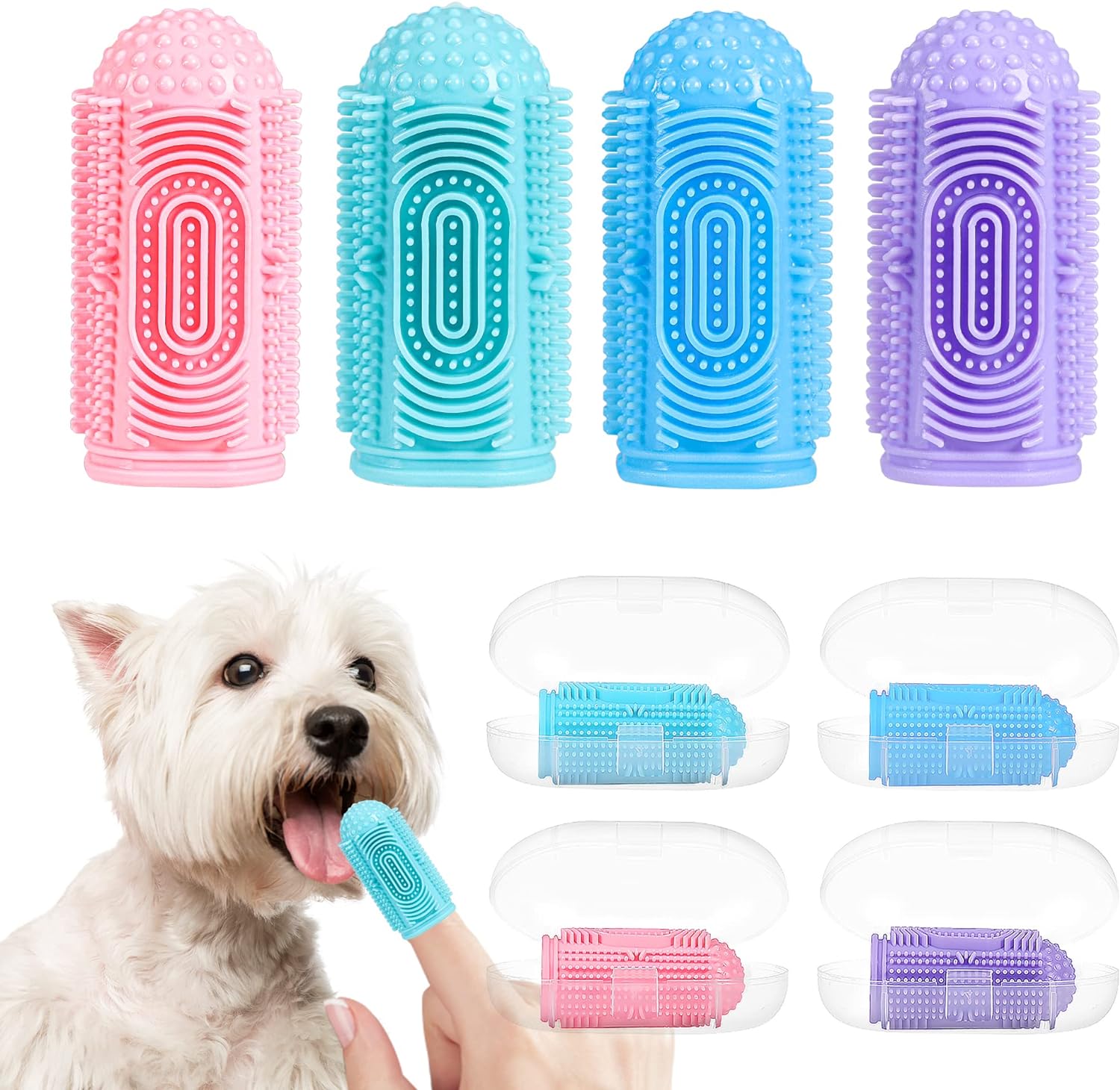 Dog Toothbrush Dog Tooth Brushing Kit Dog Finger Toothbrush 