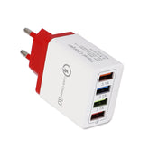 USB Charger Quick Charge 3.0 4 Phone Adapter For 
