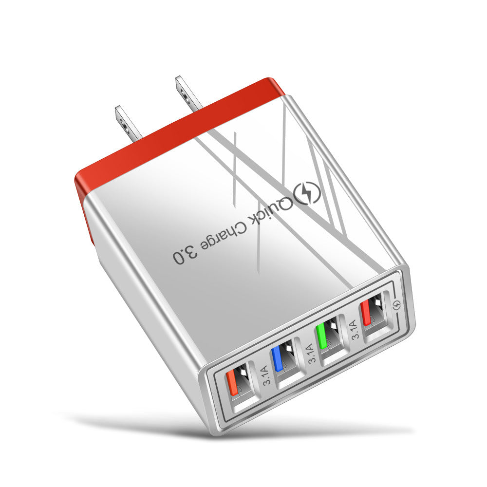 USB Charger Quick Charge 3.0 4 Phone Adapter For 