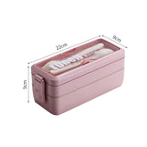 Wheat Straw Double-layer Insulated Lunch 