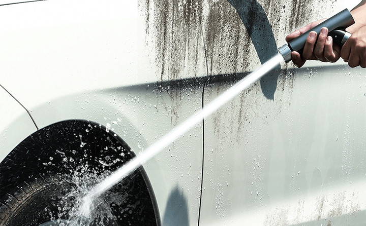 High-pressure car wash water gun telescopic
