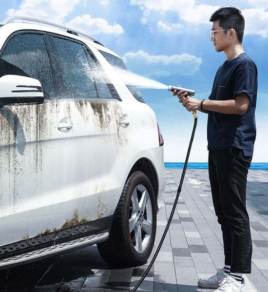 High-pressure car wash water gun telescopic