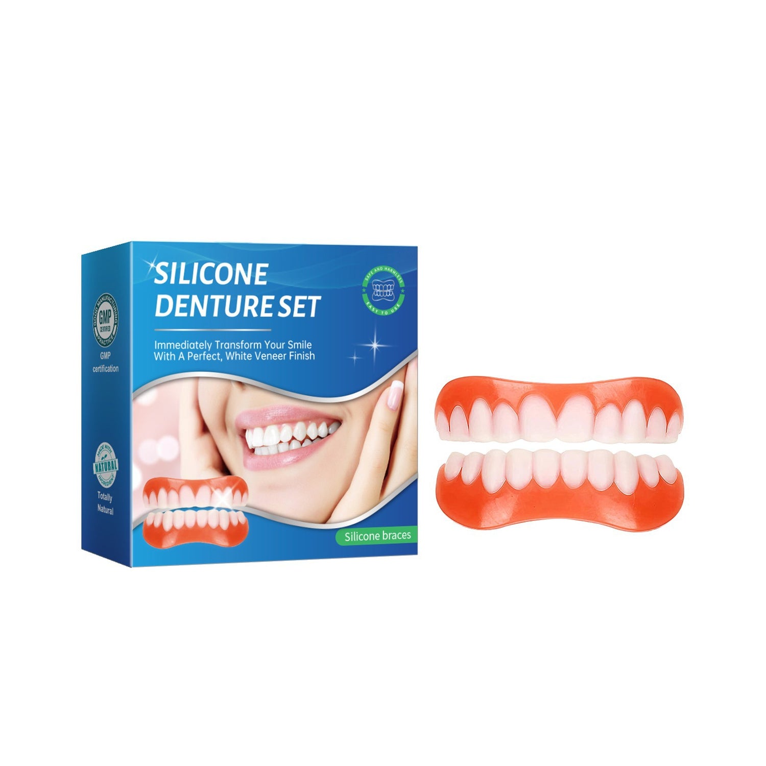 Silicone Simulation Dentures Whitening Smile 