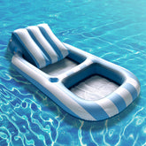 Inflatable PVC Striped Backrest Recliner For Water