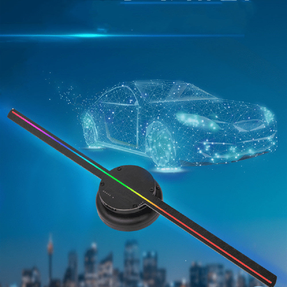 Led Luminous Sign Light Holographic Projector Diy Fan Screen