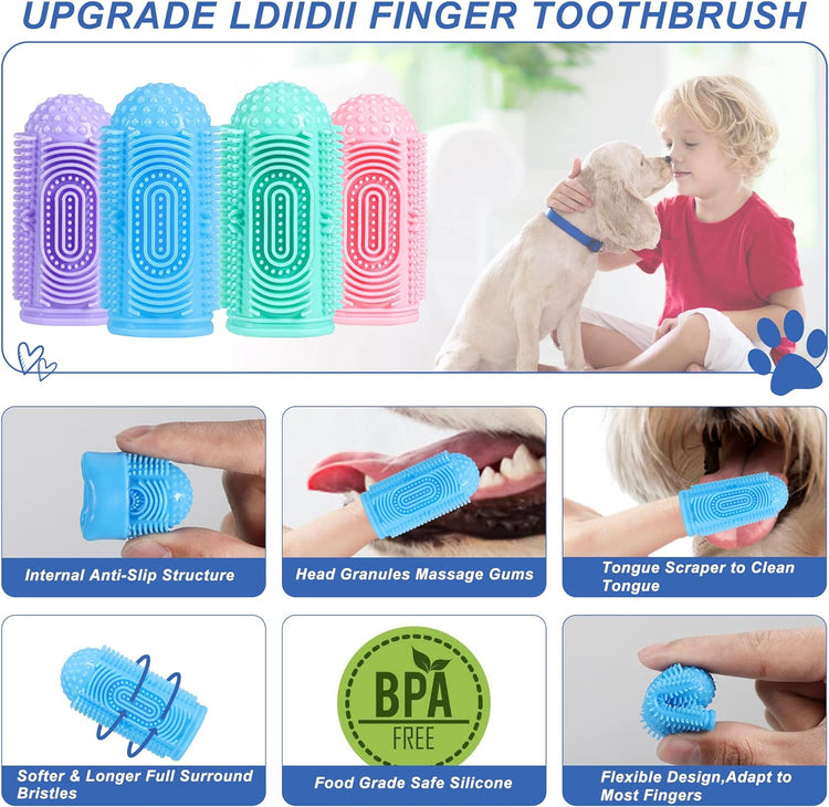 Dog Toothbrush Dog Tooth Brushing Kit Dog Finger Toothbrush 