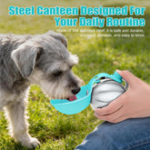 Portable Dog Water Bottle 10oz Stainless Steel Travel
