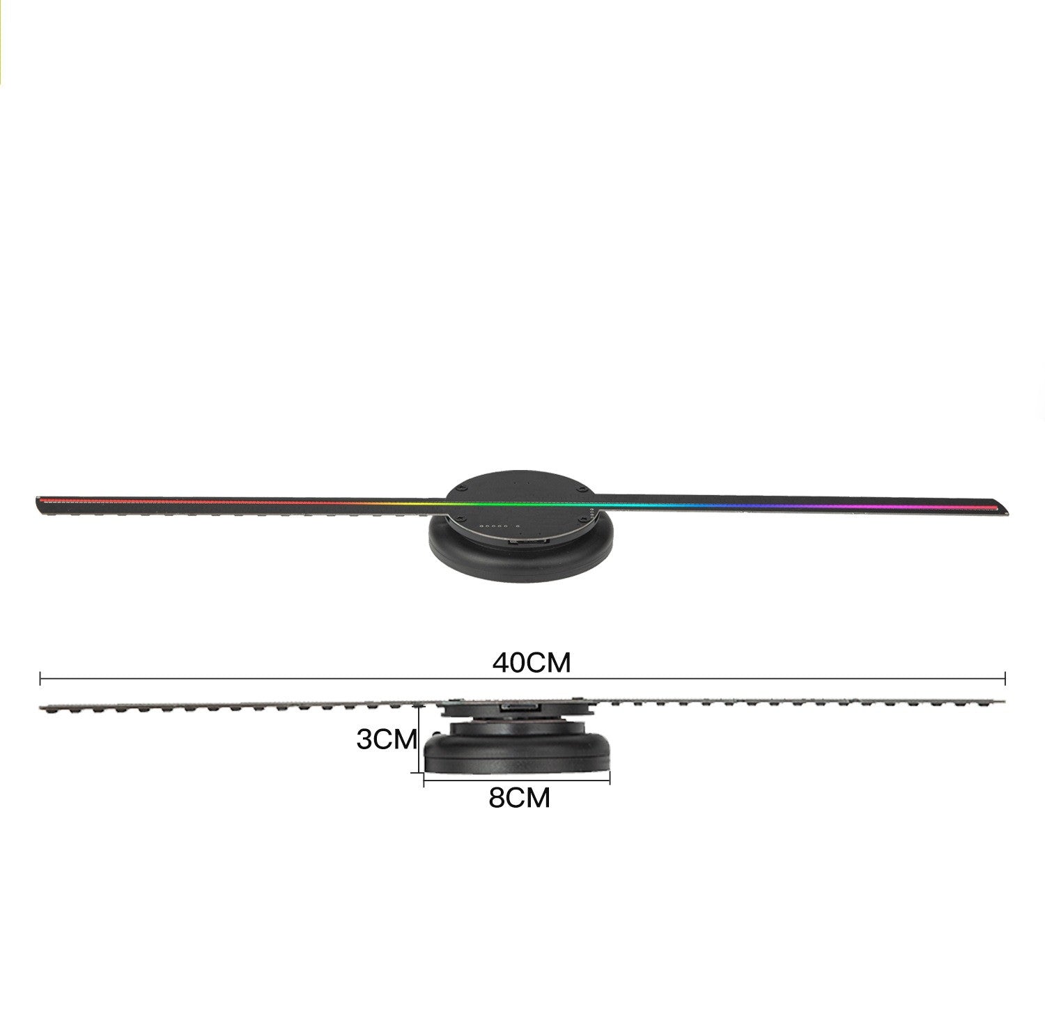 Led Luminous Sign Light Holographic Projector Diy Fan Screen