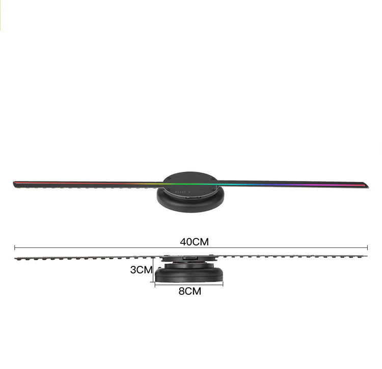 Led Luminous Sign Light Holographic Projector Diy Fan Screen