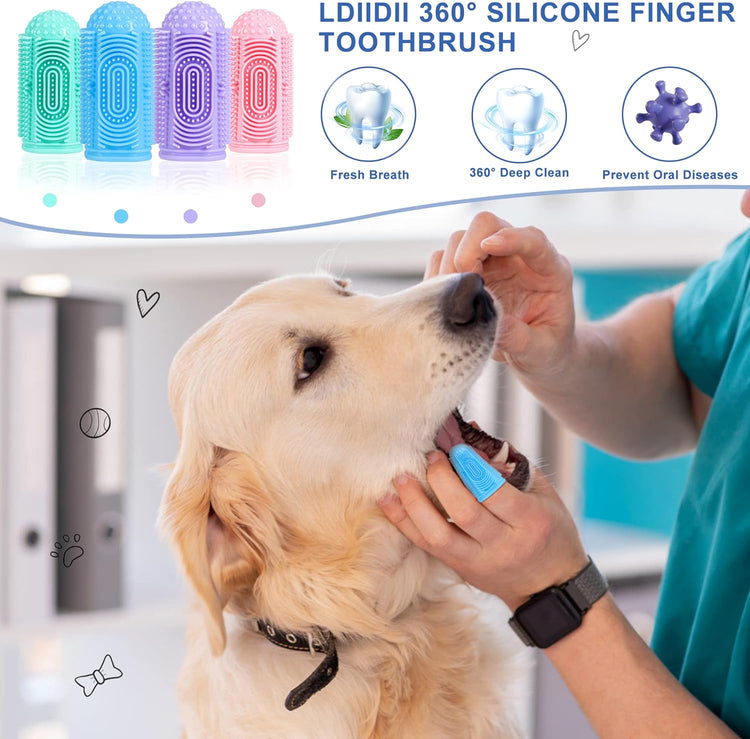 Dog Toothbrush Dog Tooth Brushing Kit Dog Finger Toothbrush 