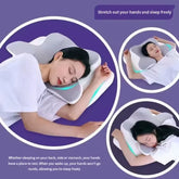 SleepFix™ sleep neck support cushion for pain-free sleep with ergonomic design for back, side, or stomach sleepers.