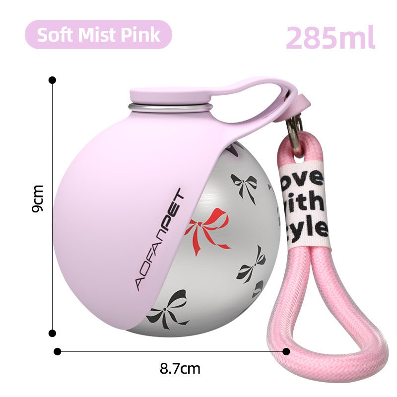 Creative Portable Outdoor Pet Stainless Steel Water 
