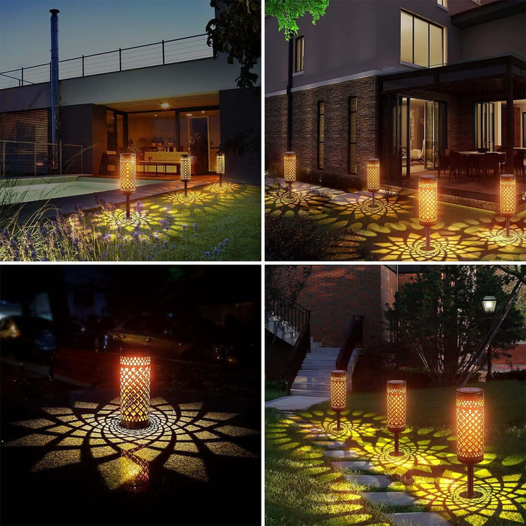 Metal Solar-powered Lawn Lamps Courtyard 