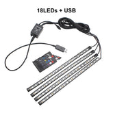 Car Interior LED Ambient Foot Light RGB