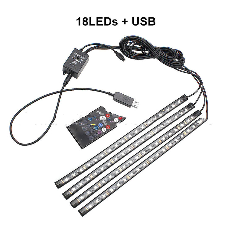 Car Interior LED Ambient Foot Light RGB