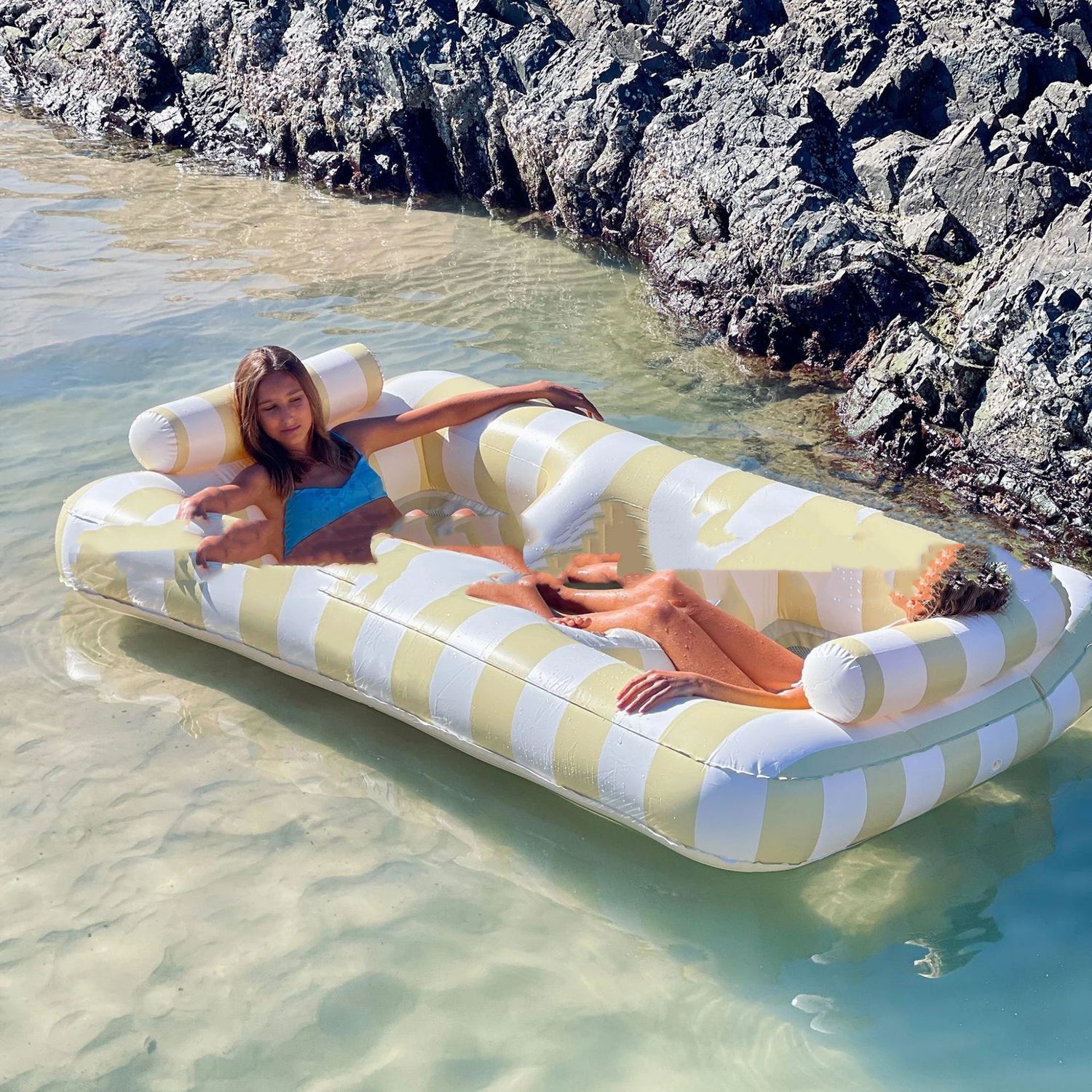 Customizable Orange Inflatable Float Double Float For Outdoor