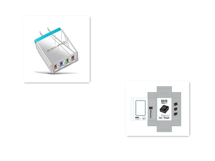USB Charger Quick Charge 3.0 4 Phone Adapter For 