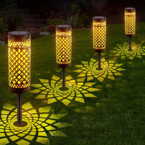 Metal Solar-powered Lawn Lamps Courtyard 