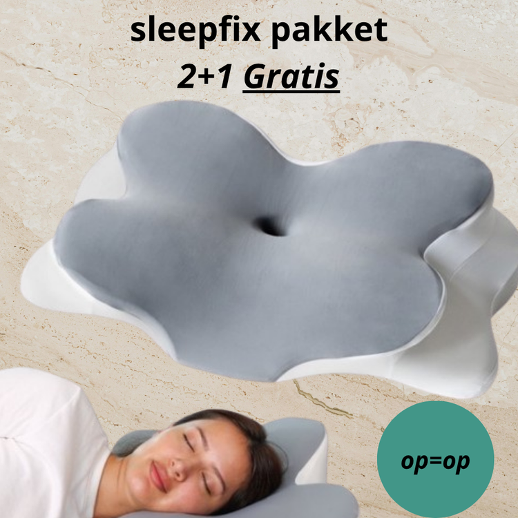 sleep neck support cushion SleepFix™ with ergonomic butterfly design for pain-free sleep.