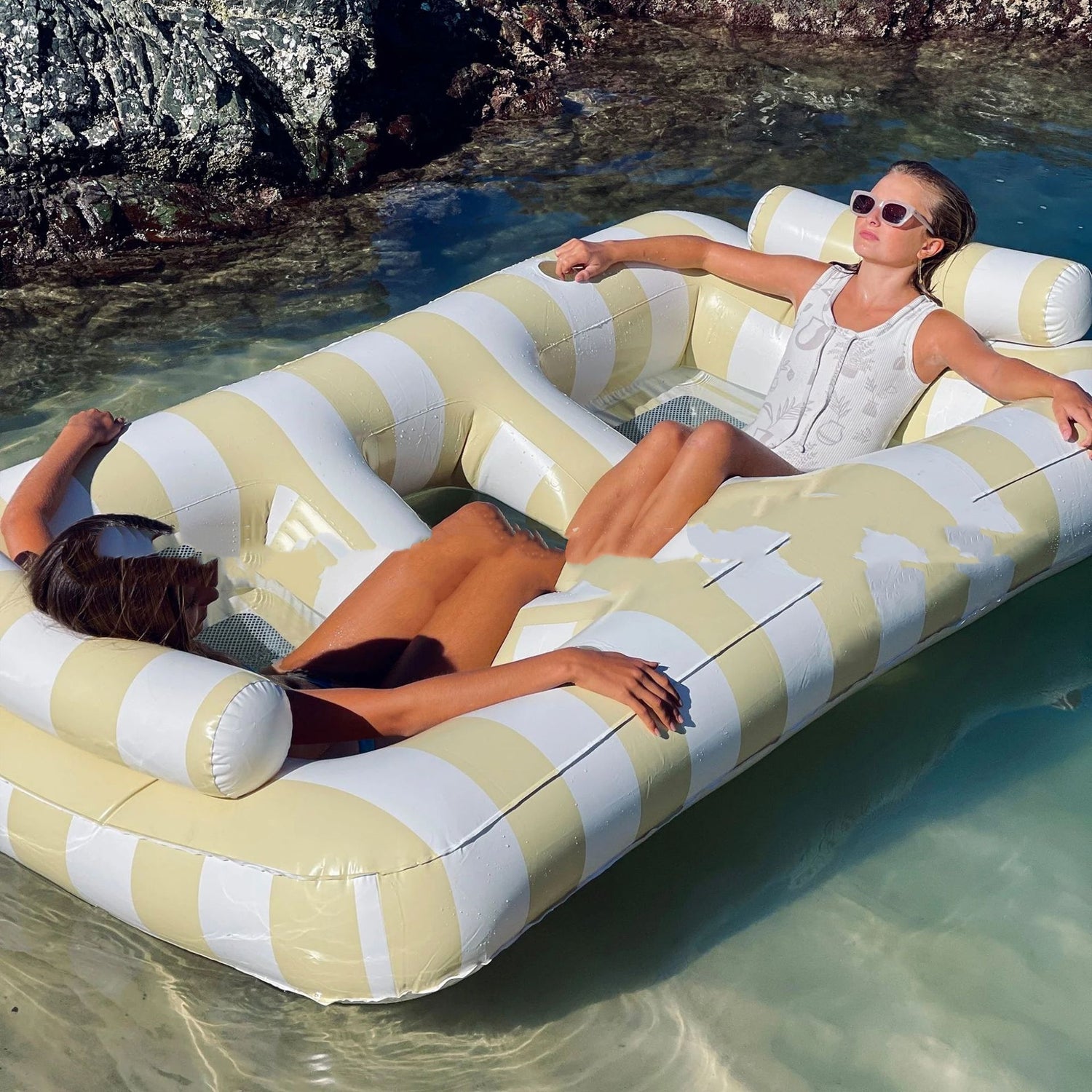 Customizable Orange Inflatable Float Double Float For Outdoor