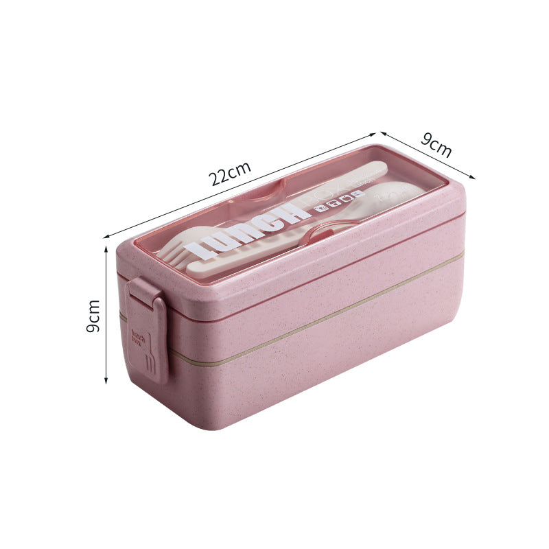 Wheat Straw Double-layer Insulated Lunch 