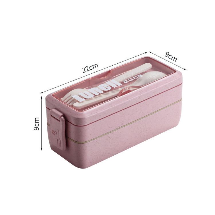 Wheat Straw Double-layer Insulated Lunch 