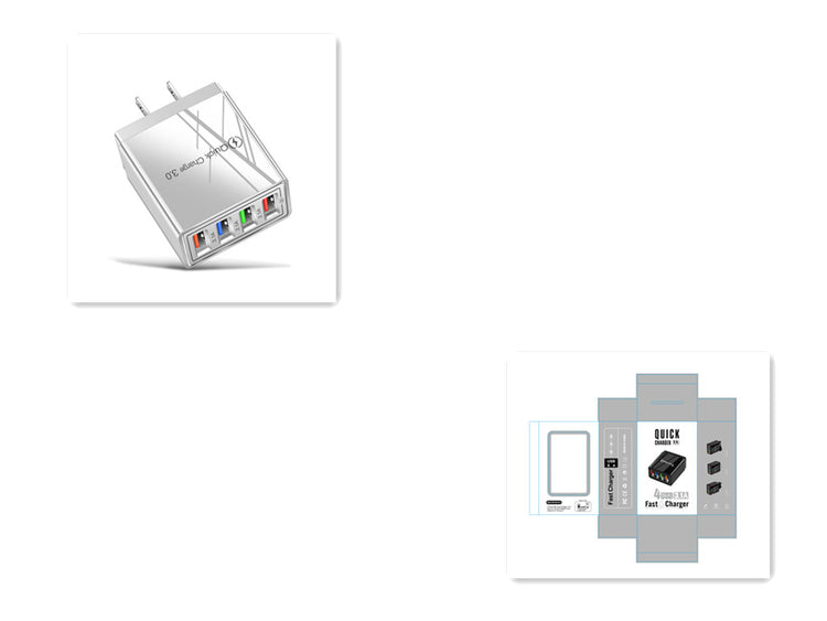 USB Charger Quick Charge 3.0 4 Phone Adapter For 