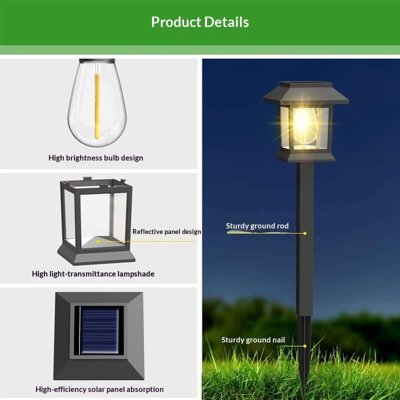 Solar-powered Outdoor Lighting Tungsten