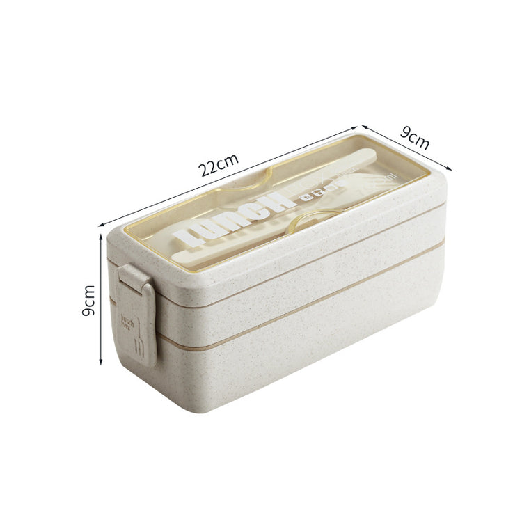 Wheat Straw Double-layer Insulated Lunch 