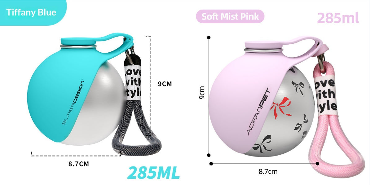 Creative Portable Outdoor Pet Stainless Steel Water 