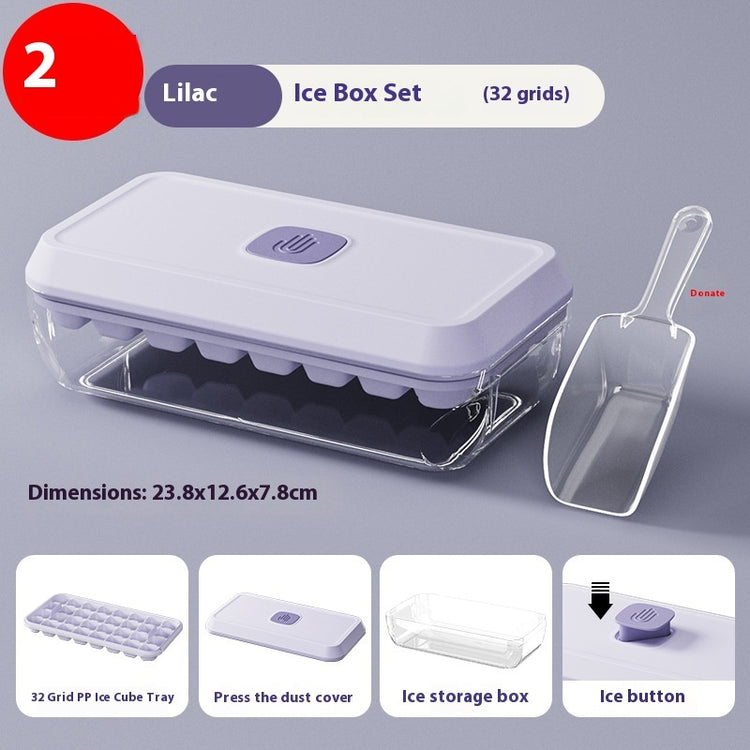 Food Grade Press Ice Cube Mold Homemade Ice Cube Tray