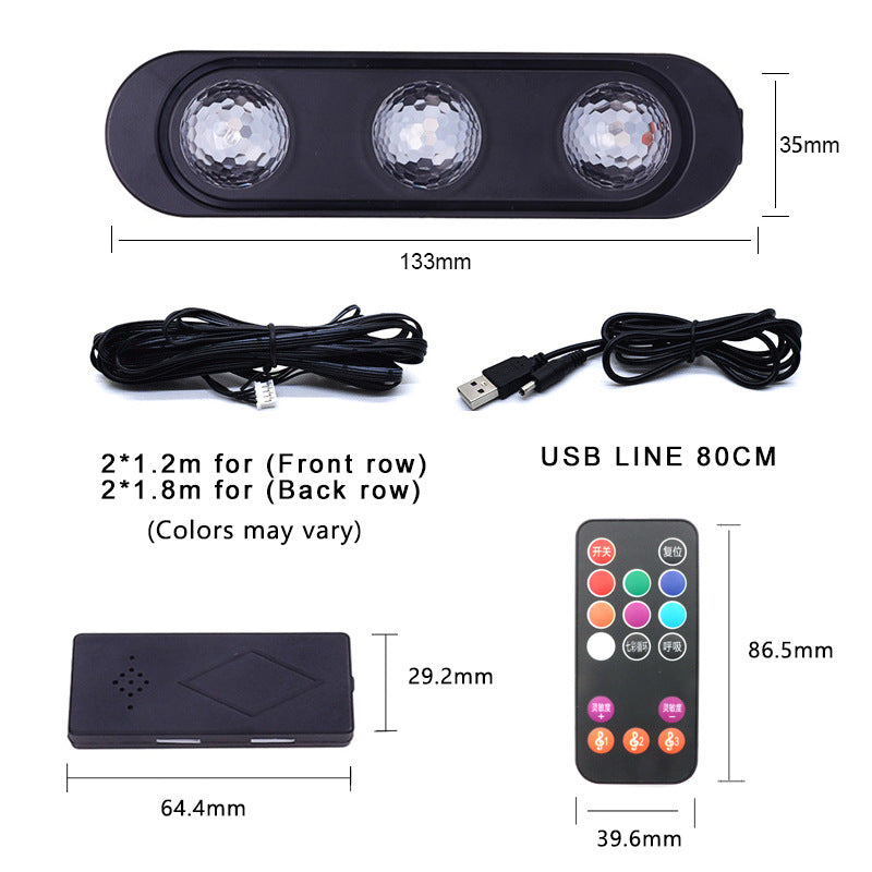 Seven-color Voice-activated USB Foot Ambient Light